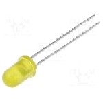 Dioda LED 5mm, galbena, convex, 2...2.5V, KINGBRIGHT ELECTRONIC - L-53SYDK