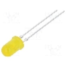 Dioda LED 5mm, galbena, convex, 2.4...2.9V, VISHAY - TLLY5401