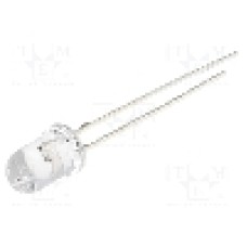 Dioda LED 5mm, galbena, convex, 5V, OPTOSUPPLY - OSY5RU5A31A-5V