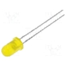 Dioda LED 5mm, galbena, convex, {{Tensiune de lucru}}, KINGBRIGHT ELECTRONIC - L-53YD-5V