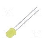 Dioda LED 5mm, galbena, plat, 1.6...2.4V, LUCKYLIGHT - LL-503YD1E-1B