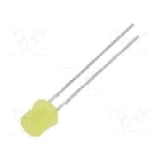 Dioda LED 5mm, galbena, plat, 1.6...2.4V, LUCKYLIGHT - LL-503YD1E-1B