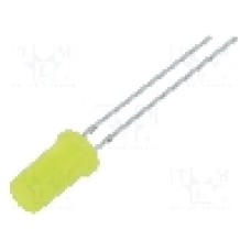 Dioda LED 5mm, galbena, plat, 1.8...2.6V, OPTOSUPPLY - OSY5JA5TK4A