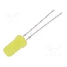Dioda LED 5mm, galbena, plat, 1.8...2.6V, OPTOSUPPLY - OSYYR25TK4A