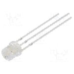 Dioda LED 5mm, roşie/galbena, plat, 2.1...2.6V, OPTOSUPPLY - OSRYMC57E1A
