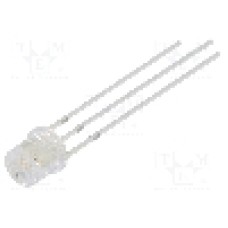 Dioda LED 5mm, roşie/galbena, plat, 2.1...2.6V, OPTOSUPPLY - OSRYMC57E1A