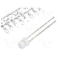 Dioda LED 5mm, roşie, plat, 1.8...2.6V, OPTOSUPPLY - OS5RPM57E1A-T-MN