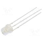 Dioda LED 5mm, roşu/albastru, plat, 2.1...2.6/2.9...3.6V, OPTOSUPPLY - OSRBMC57E1A