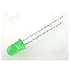 Dioda LED 5mm, verde, convex, 12...14V, KINGBRIGHT ELECTRONIC - L-53GD-12V