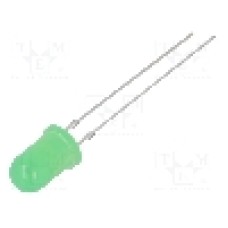 Dioda LED 5mm, verde, convex, 1.8...2.4V, OPTOSUPPLY - OSNG5134A
