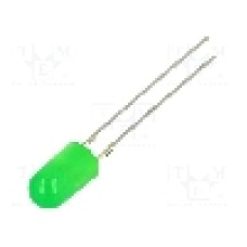 Dioda LED 5mm, verde, convex, 1.8...2.6V, OPTOSUPPLY - OSNG5134B