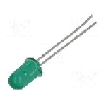 Dioda LED 5mm, verde, convex, 2.1...2.7V, BROADCOM (AVAGO) - HLMP-3519-F0002