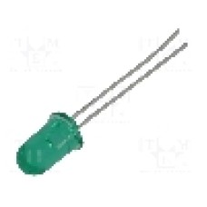 Dioda LED 5mm, verde, convex, 2.1...2.7V, BROADCOM (AVAGO) - HLMP-3519-F0002