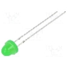 Dioda LED 5mm, verde, convex, 2.8...3.6V, OPTOSUPPLY - OSG5DA61A4A