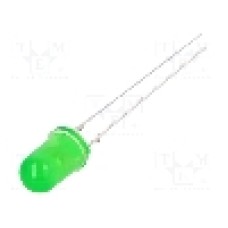 Dioda LED 5mm, verde, convex, 3.1...3.6V, OPTOSUPPLY - OSG59A5A34A1-Z3