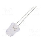 Dioda LED 8mm, alb rece, convex, 5V, OPTOSUPPLY - OSW5DK8131A-5V