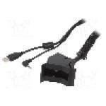 Adaptor USB/AUX, Jack 3,5mm 4pin mufa, USB A mufa, {{Culoare}}, ACV - 44-1324-001