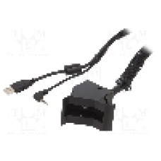 Adaptor USB/AUX, Jack 3,5mm 4pin mufa, USB A mufa, {{Culoare}}, ACV - 44-1324-001