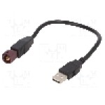 Adaptor USB/AUX, USB A mufa, {{Culoare}}, ACV - 44-1190-002