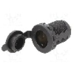 Adaptor soclu bricheta auto, conector plat 6,3mm, neagra, SCI - A13-142E-BB3 Adaptor soclu bricheta auto, conector plat 6,3mm, neagra, SCI - A13-142E-BB3