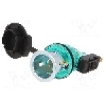 Adaptor soclu bricheta auto, conector plat 6,3mm, verde, PRO CAR - 68040765