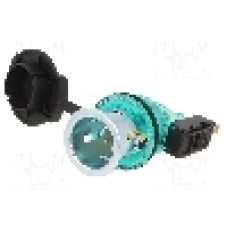 Adaptor soclu bricheta auto, conector plat 6,3mm, verde, PRO CAR - 68040765