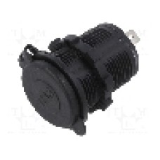 Alimentare auto, conector plat 6,3mm, neagra, 4CARMEDIA - 