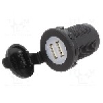 Alimentare auto, conector plat 6,3mm, neagra, SCI - A13-194B2-BB3