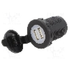 Alimentare auto, conector plat 6,3mm, neagra, SCI - A13-194B2-BB3