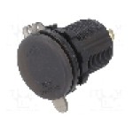 Alimentare auto, mufa mini pentru bricheta auto, neagra, 4CARMEDIA - 