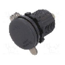 Alimentare auto, mufa mini pentru bricheta auto, neagra, 4CARMEDIA - 