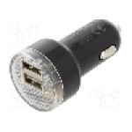 Alimentare auto, mufa pentru bricheta auto, neagra, GEMBIRD - EG-U2C2A-CAR-02 Alimentare auto, mufa pentru bricheta auto, neagra, GEMBIRD - EG-U2C2A-CAR-02