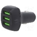 Alimentare auto, mufa pentru bricheta auto, neagra, GREEN CELL - CADGC01