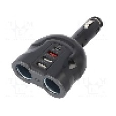 Alimentare auto, mufa pentru bricheta auto, neagra, QOLTEC - 50641