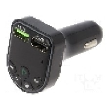 Transmiţator FM, mufa pentru bricheta auto, neagra, GEMBIRD - BTT-05