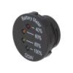 Voltmetru, conector plat 6,3mm, SCI - A25-4