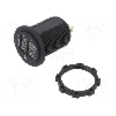 Voltmetru, conector plat 6,3mm, neagra, 4CARMEDIA - 