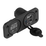 MUFA MONTAJ AUTO INCARCARE 2XUSB 3.1A+DISPLAY - PY-CHR0003 MUFA MONTAJ AUTO INCARCARE 2XUSB 3.1A+DISPLAY - PY-CHR0003