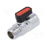 Robinet mecanic cu bila, {{Presiune de funcţionare}}, {{Funcţie de ventil}}, alama nichelata, PNEUMAT - 6310 3/8-3/8