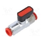 Robinet mecanic cu bila, {{Presiune de funcţionare}}, {{Funcţie de ventil}}, alama nichelata, PNEUMAT - 6560 8