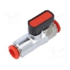 Robinet mecanic cu bila, {{Presiune de funcţionare}}, {{Funcţie de ventil}}, alama nichelata, PNEUMAT - 6560 8