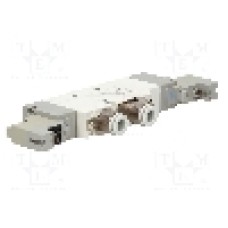 Ventil electromagnetic, 2...7bar, 5/3 in poziţie centrala intrerupt, aluminiu, SMC - SY9320-5YO-C10F-Q