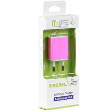 INCARCATOR RETEA SLOT USB 1A ROZ M-LIFE - ML0593 INCARCATOR RETEA SLOT USB 1A ROZ M-LIFE - ML0593