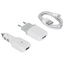 KIT 3IN1 CHARGER AUTO/RETEA/CABLU IPHONE5/6 - GSM0819