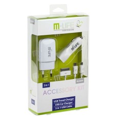 USB TRAVEL CHARGER KIT 3 IN 1 M-LIFE - ML0606 USB TRAVEL CHARGER KIT 3 IN 1 M-LIFE - ML0606