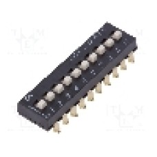 Intrerupator DIP, 10 pozitii, montare SMT, 10 sectiuni, C&K - SDA10H1SBD