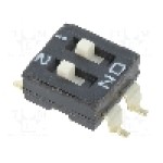 Intrerupator DIP, 2 pozitii, montare {{Montare}}, 2 sectiuni, APEM - IKD0203101 Intrerupator DIP, 2 pozitii, montare {{Montare}}, 2 sectiuni, APEM - IKD0203101