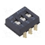 Intrerupator DIP, 2 pozitii, montare SMD, 3 sectiuni, OMRON OCB - A6SN3101 Intrerupator DIP, 2 pozitii, montare SMD, 3 sectiuni, OMRON OCB - A6SN3101
