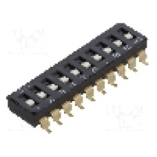 Intrerupator DIP, 2 pozitii, montare SMT, 10 sectiuni, OMRON OCB - A6S-0101-H