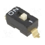 Intrerupator DIP, 2 pozitii, montare SMT, 1 sectiuni, OMRON OCB - A6S-1104-H Intrerupator DIP, 2 pozitii, montare SMT, 1 sectiuni, OMRON OCB - A6S-1104-H
